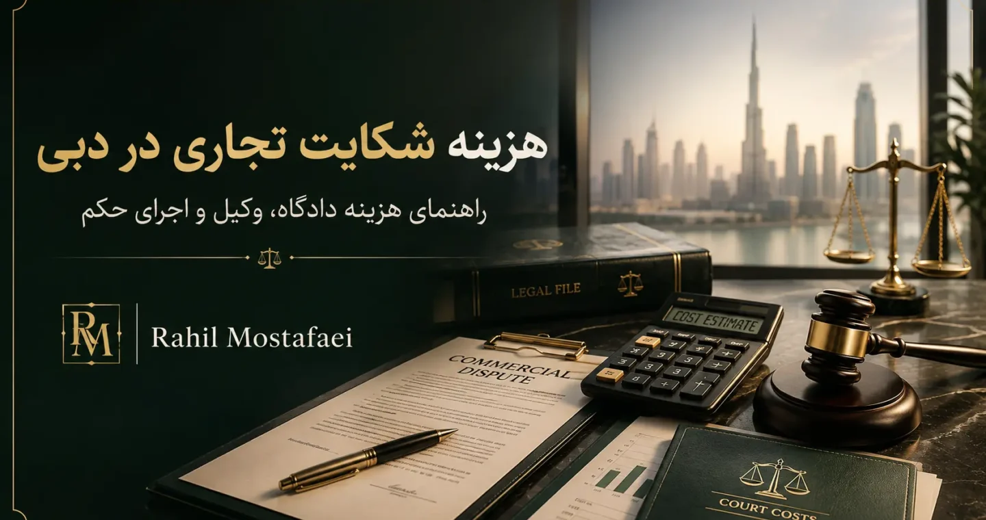 هزینه شکایت تجاری در دبی چقدر است؟ راهنمای جامع محاسبه هزینه دادگاه، وکیل و اجرای حکم