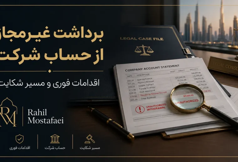 برداشت غیرمجاز از حساب شرکت توسط شریک؛ اقدامات فوری و مسیر شکایت
