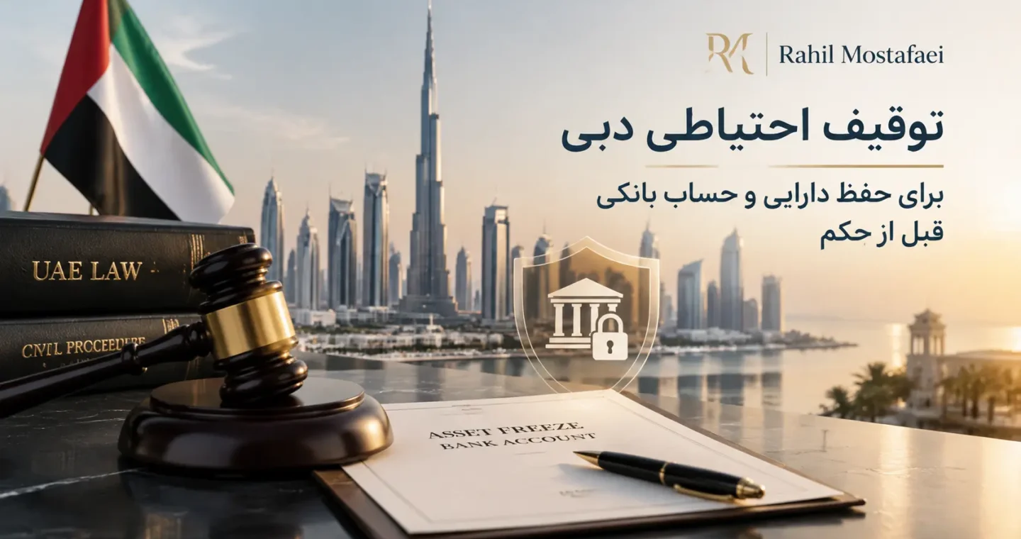توقیف اموال و حساب بانکی قبل از صدور حکم در دبی: راهنمای جامع توقیف احتیاطی (Precautionary Attachment)
